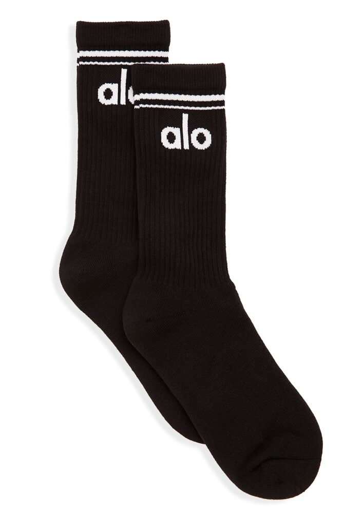 Alo Throwback Barre Sock Black Unisex - Görsel 2