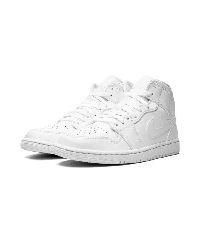 Air Jordan 1 Mid "Triple White" - Görsel 2
