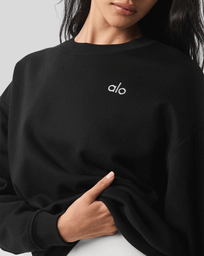 Alo Accolade Crew Neck Pullover Black - Görsel 5