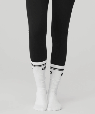 Alo Throwback Barre Sock White Unisex