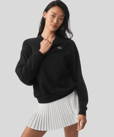 Alo Accolade Crew Neck Pullover Black